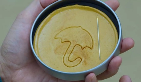 Squid Game Dalgona Challenge Cookie with needle in to cut it out  from Etsy